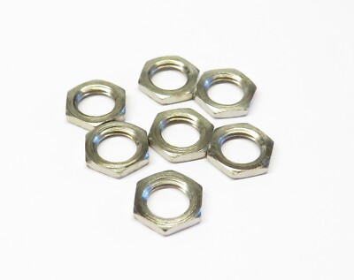 20 Stück Mutter M7x0,75 SW10 Dicke 2mm Stahl vernickelt