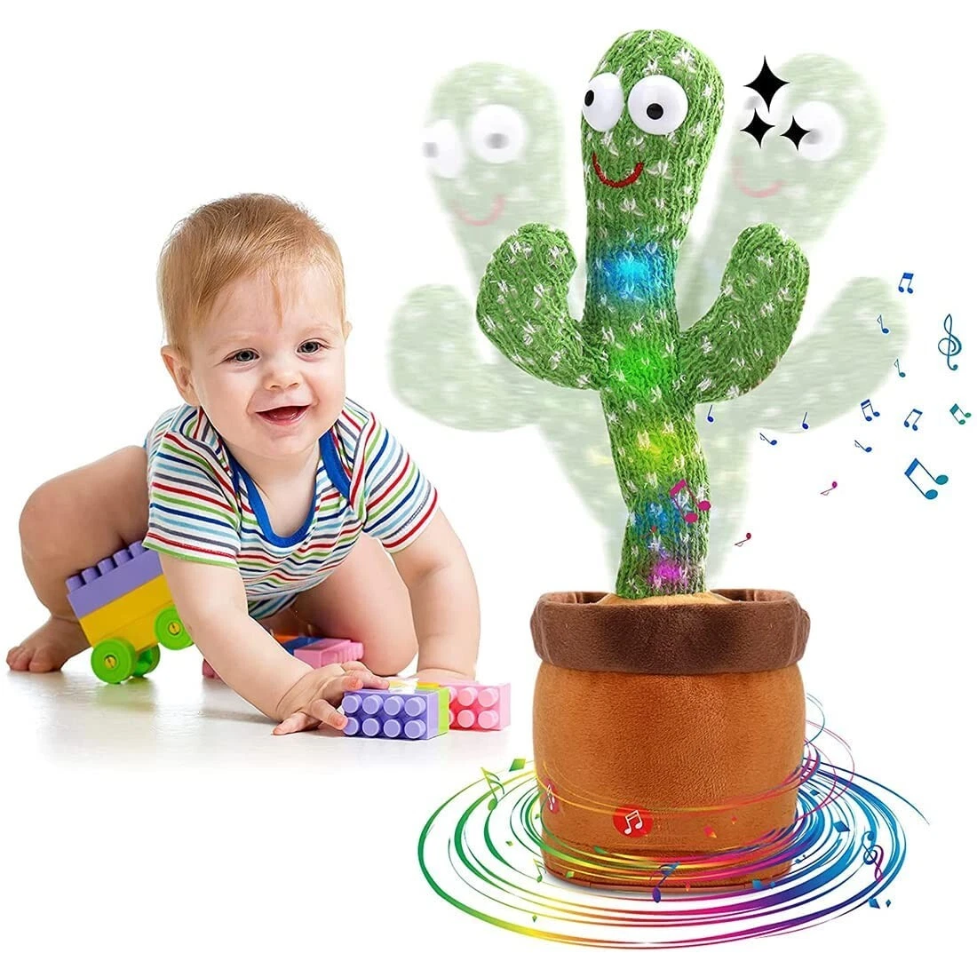 Dancing Cactus Talking Toy Kids Children Plush Electronic Toys Baby Singing