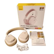 Baseus Bowie H1i Wireless Headphones Noise Canceling 100Hrs Batter Beige ^40kHz