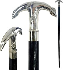 Brass Nautical - Brass Anchor Handle Walking Cane Wooden Cane Stick