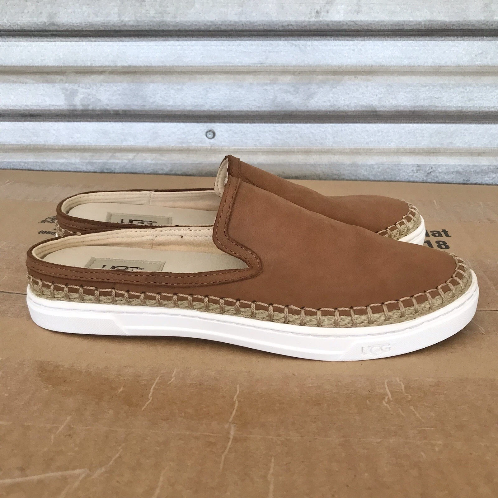 Sneakers slip on da donna Ugg marrone castagno camosciato pelle scamosciata 7 W