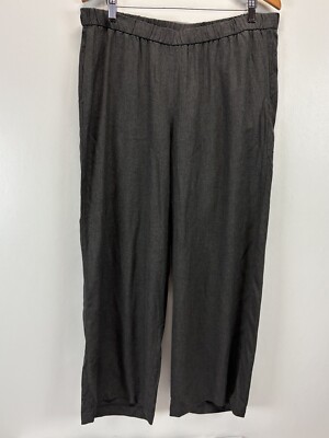 J. Jill PureJill Pull On Pants Sz XLarge Charcoal Elastic Waist Comfort