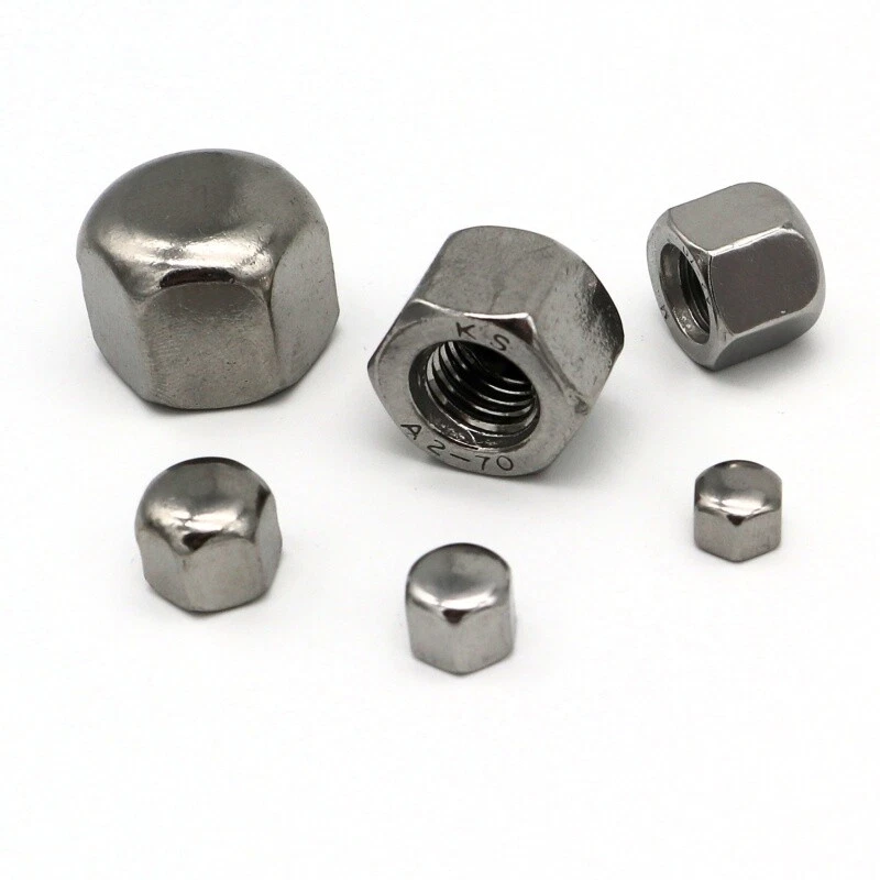 Hutmutter DIN 917 NIEDRIGE FORM Edelstahl A2 rostfrei Sechskant flach M4 - M24 - Bild 3 von 4