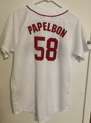 BOSTON RED SOX PAPELBON #58 MAJESTIC AUTHENTIC MLB BASEBALL JERSEY