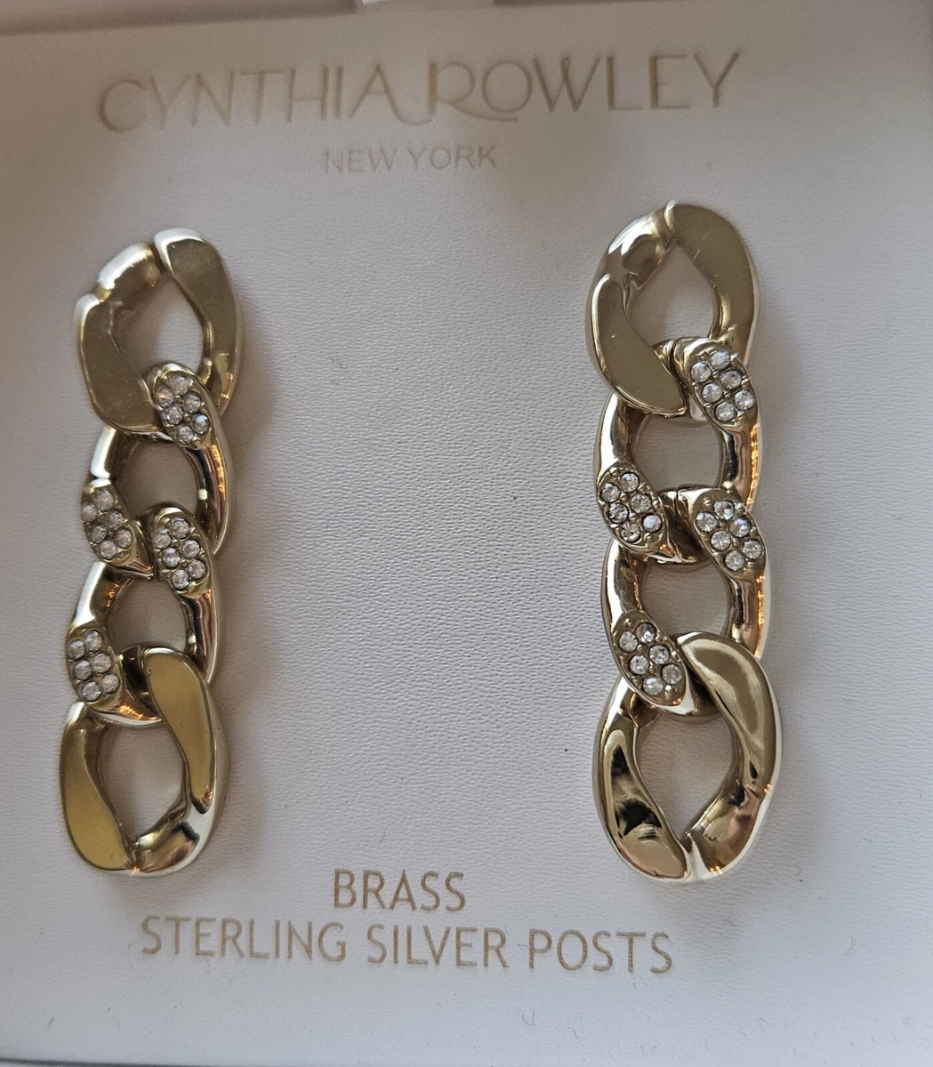 Sterling silver cheap chain link earrings