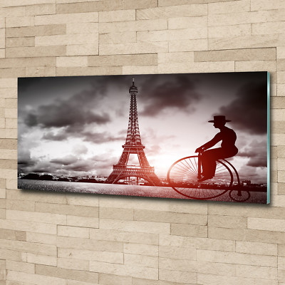 Glas-Bild Wandbilder Druck auf Glas 125x50 Sehenswürdigkeiten Eiffelturm Paris