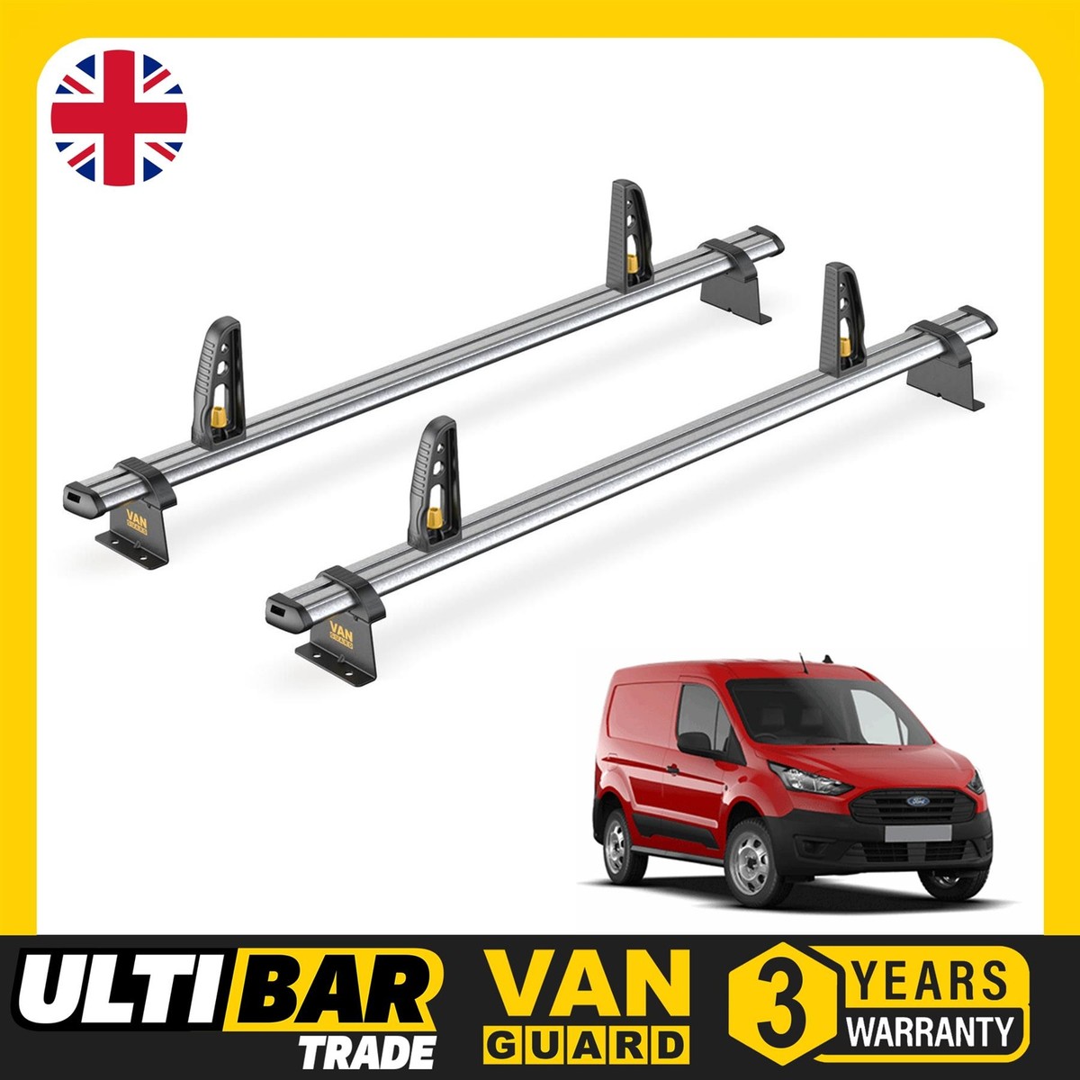 Ford Transit Connect Roof Rack (2013-2023) 2x Roof Bars Van Guard