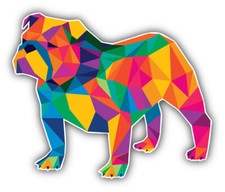 Triangulated Bulldog Car Bumper Sticker Decal