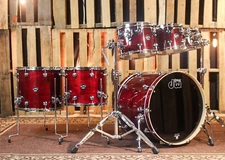 DW Performance Cherry Stain 6pc Drum Set - 18x22,7x8,8x10,9x12,12x14,14x16
