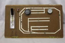 Handmade Wood Traintrack Control Panel Manostat Throttle Voltmeter Steampunk