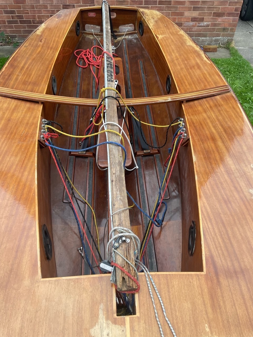 Solo wooden sailing dinghy sail number 2573 eBay