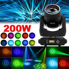 200W Moving Head Stage Light RGBW Gobo LED DMX DJ Disco Show KTV Party Lighting