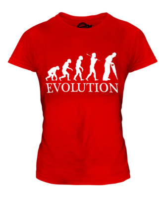 CONSTRUCTION WORKER EVOLUTION LADIES T-SHIRT TEE TOP GIFT BUILDER COSTUME