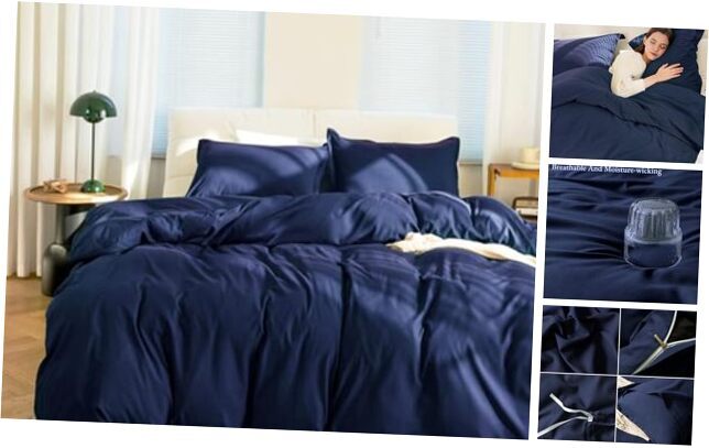 Blue Duvet Cover Set/XL for Kids, 2 Pieces, 1 Soft Bedding Duvet Twin Navy