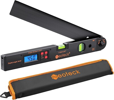 Neoteck Digital Protractor 400 mm LCD Level mit 225° Winkelmessung für vertik...
