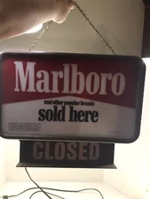 Vintage Philip Morris Marlboro Bar Display Lighted Sign