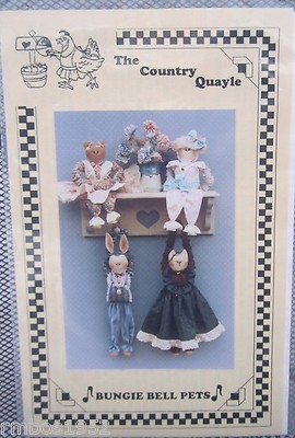 The Country Quayle Bungee Bell Pets Cat Bunny Lamb Bear 18'' Tall Pattern ONLY
