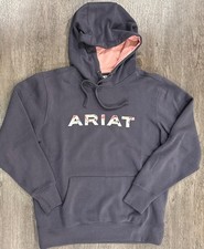 Ariat Hoodie Womens Small Floral Gray Sweatshirt