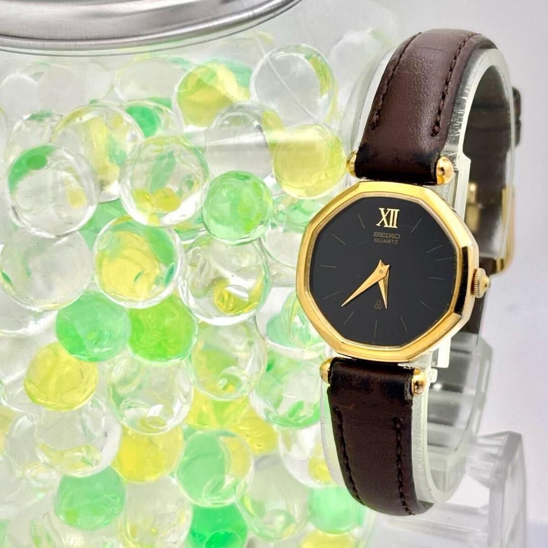 【新品電池】 SEIKO オクタゴン ゴールド レディース 腕時計 ドレス Seiko Gold Ladies Octagon Dress Watch Battery Included G511