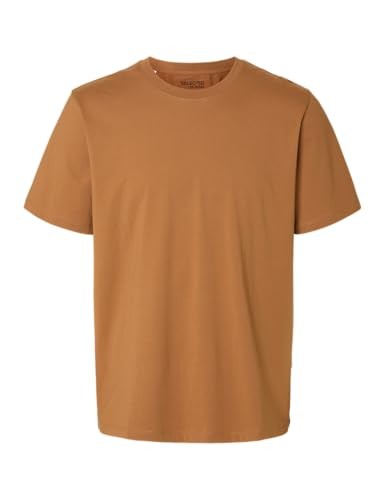 Herren T-Shirt Selected Femme Slhaspen Ss O-Neck, Chipmunk, XXL Eu, Baumwolle-image