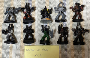 Warhammer 40K 10 Chaos Space Marines Pre-Owned