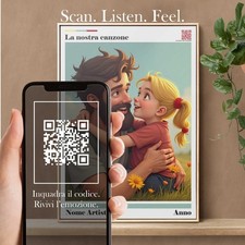 Personalisiertes Poster Papa mit QR Code - Foto + Lied - Geschenk Vatertag