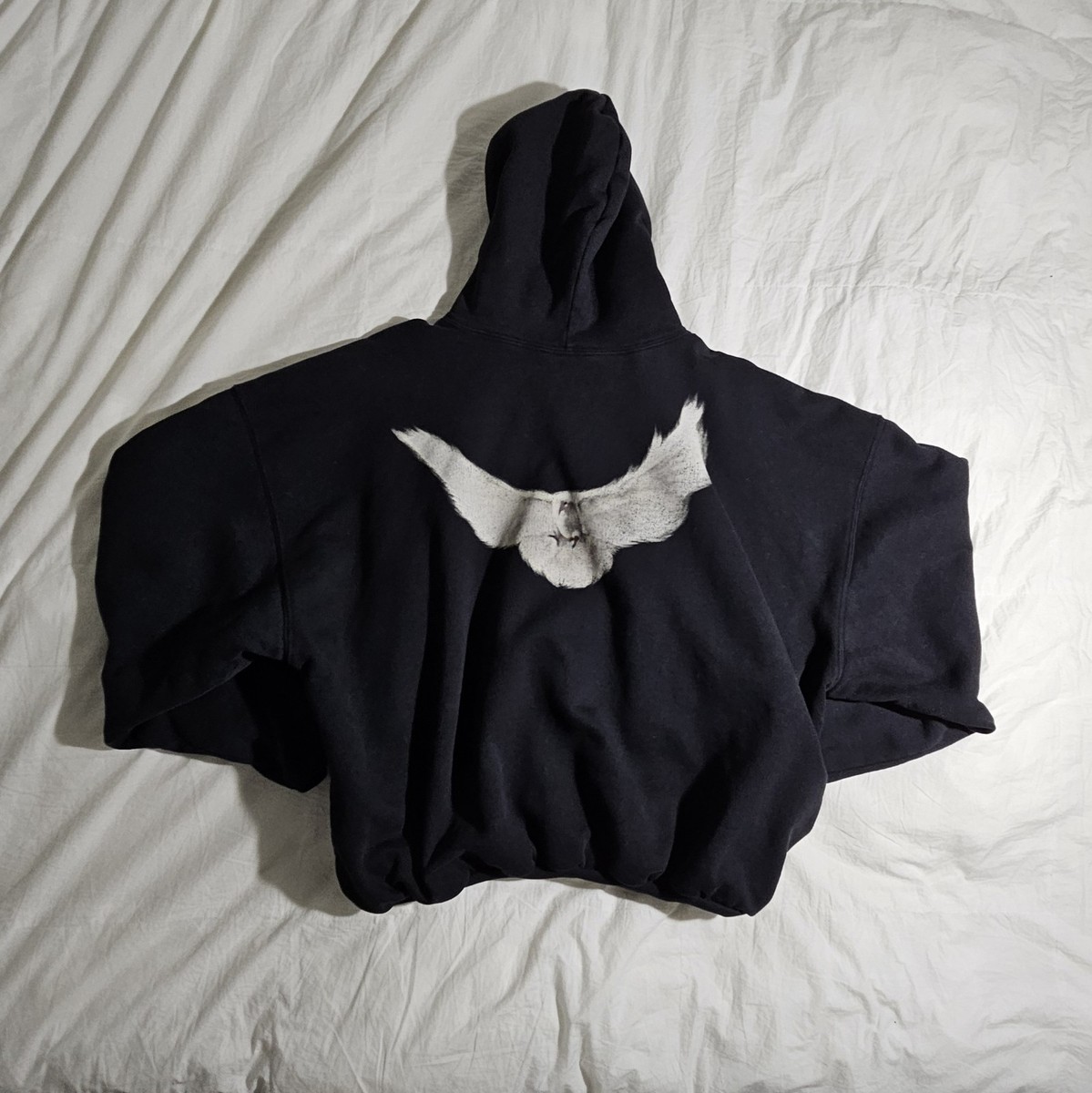 Yeezy Gap Engineered by Balenciaga Washed Black Dove Hoodie Sz Xs
