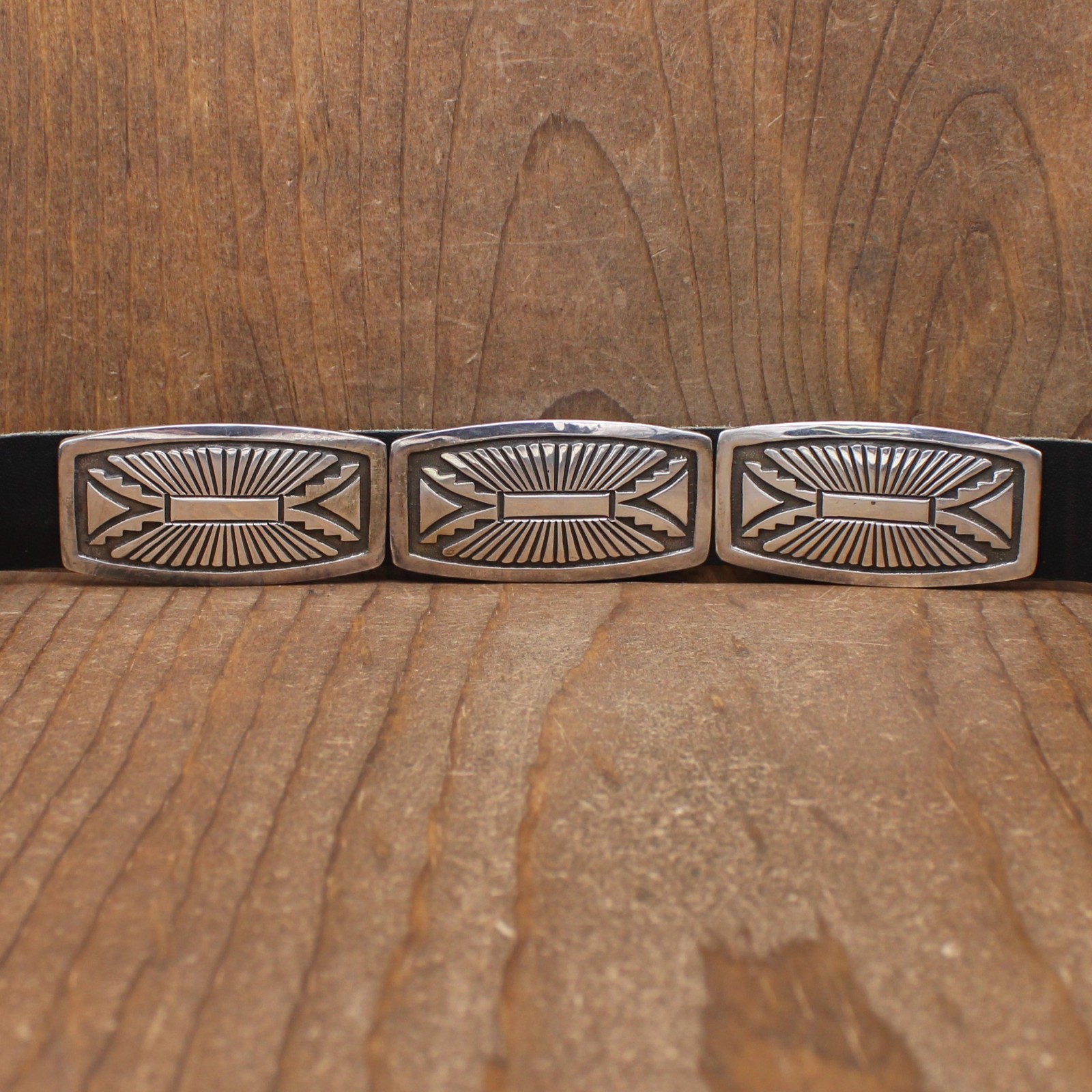 Rectangular Narrow Sterling Silver Concho Belt by… - image 4