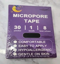 Painless Removal black Micropore Tape - 30 Pack for Daily Use, Gentle on Skin 8h