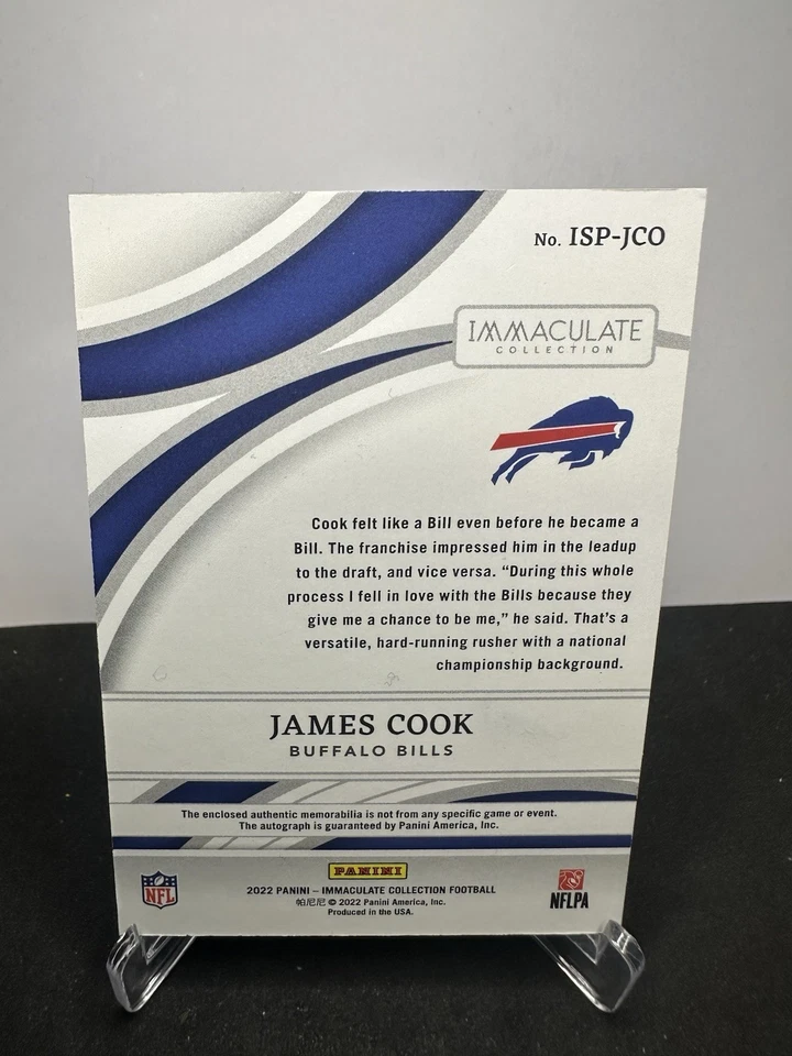 2022 Immaculate James Cook /99 Rookie Dual 4 Color Patch Auto RPA RC #ISP-JCO  - Image 2 of 2