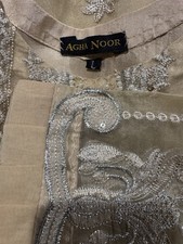 Clearance Sale Pakistani Indian Designer Agha Noor Shalwar Kameez Eid Party L
