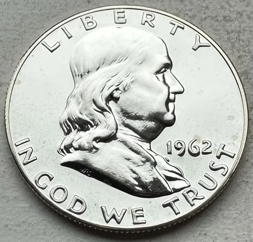 1962 Proof Franklin Half Dollar 90% Silver-INV#8525
