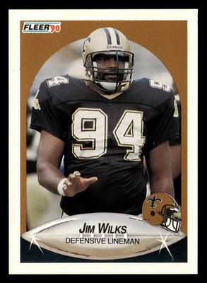 #ad Jim Wilks 1990 Fleer #196 New Orleans Saints FOOTBALL *075 $0.99