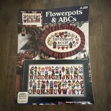 Jeremiah Junction Classics Flowerpots & ABC’s Cross Stitch Pattern