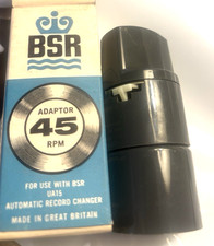 GRAY BSR 45 RECORD ADAPTER SPINDLE ADAPTOR NOS FOR UA15 GREAT BRITAIN OLD LOGO