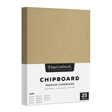 25 Sheets 4x6 Brown Kraft Chipboard Acid Free Durable Scrapbooking Packaging