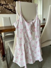 LoveShackFancy Lunella Printed Active Victory White Dress Size M $195 MSRP