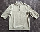 Nautica Polo Long Sleeve Rugby Shirt Mens Size Large L Union Light Green Casual
