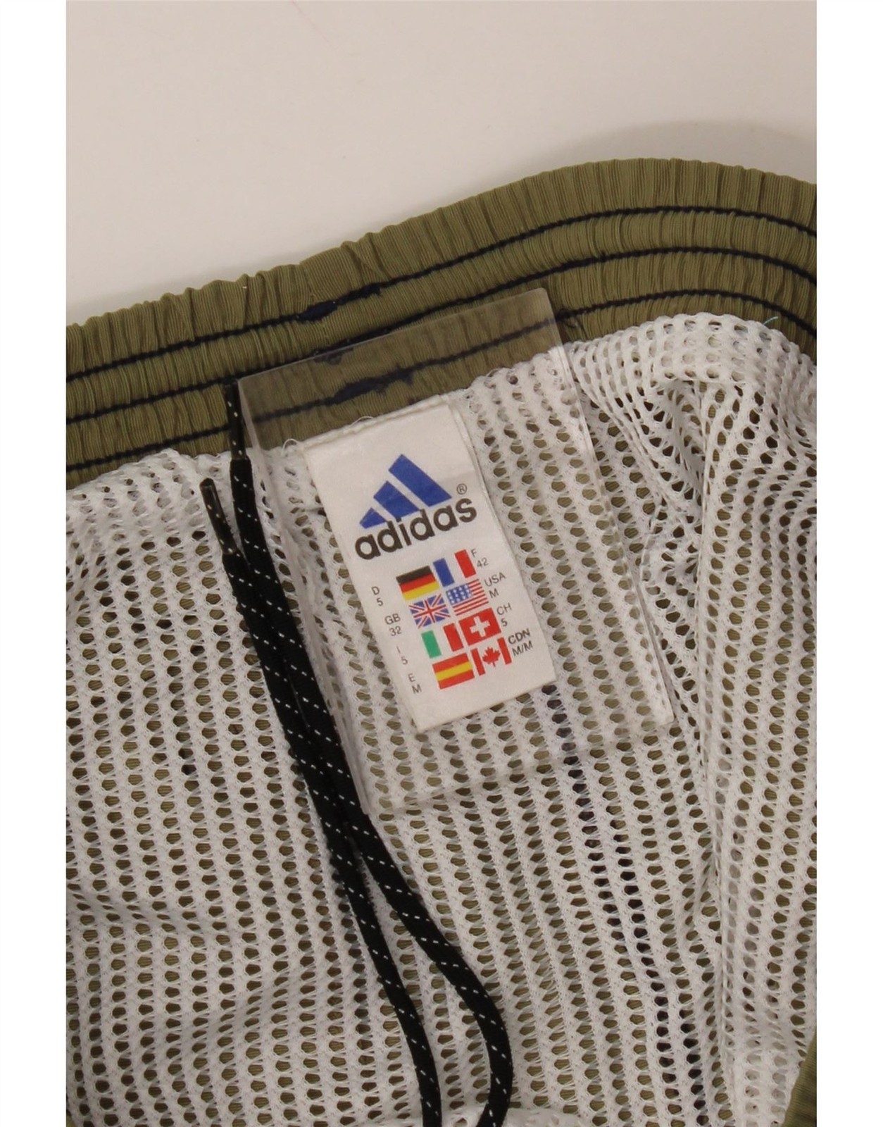 ADIDAS Mens Swimming Shorts Medium Khaki Polyamide CC26 thumbnail 4