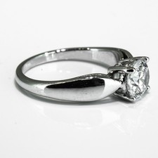 Round Cut Wedding Diamond Engagement Ring 14KT White Gold 1.01 CT F/SI2