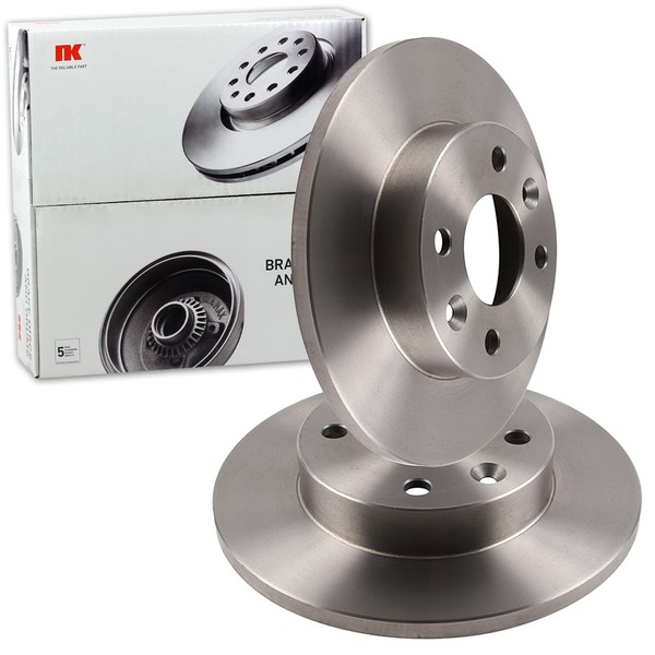 2X NK Bremsscheiben 238Mm Voll Vorne Passend FÜR Dacia Logan Sandero Renault-image