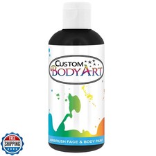 Custom Body Art 8-Ounce Black Water Based Airbrush Body Art and Face Paint