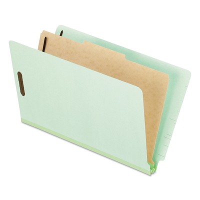 Pendaflex Pressboard End Tab Classification Folders Legal 1 Divider Pale Green