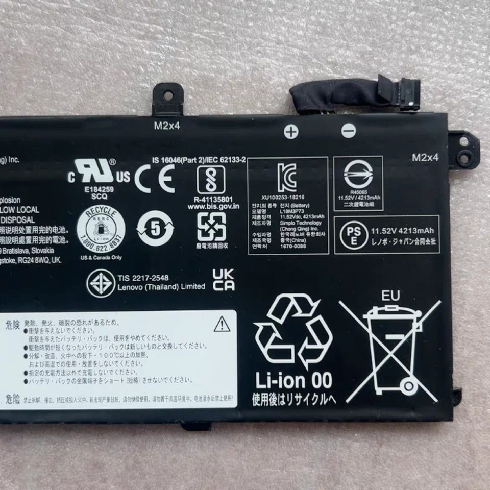 Batería Original Nueva L18L3P73 Para Lenovo ThinkPad P43S T490 T495 L18M3P73 51W Foto 4 de 4