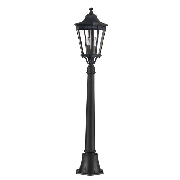 Schwarz Durchsichtig Klassisch Stehlampe AußEnlampe Garten 2X60W/E14 IP44-image