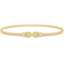 Women's Skinny Metal Cinch Belt for Dress Stretch Thin Waist Belt Gold/Sliver