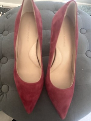 Banana Republic Red Suede Pointed Toe Stiletto Pumps for Women