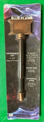 BLUE FLAME EXPANDABLE 4'' TO 8'' KEY FIREPLACE FIRE PITS 1/4'' OR 5/16'' STEM BRONZE