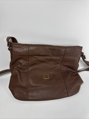 Perry Ellis Hobo Bag Genuine Leather Slouchy Shoulder Bag Large Purse