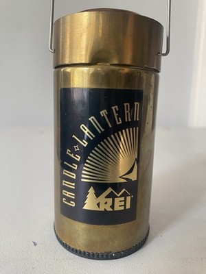 Vintage REI UCO Brass Candlelight Lantern Outdoor Hiking Camping Made In USA